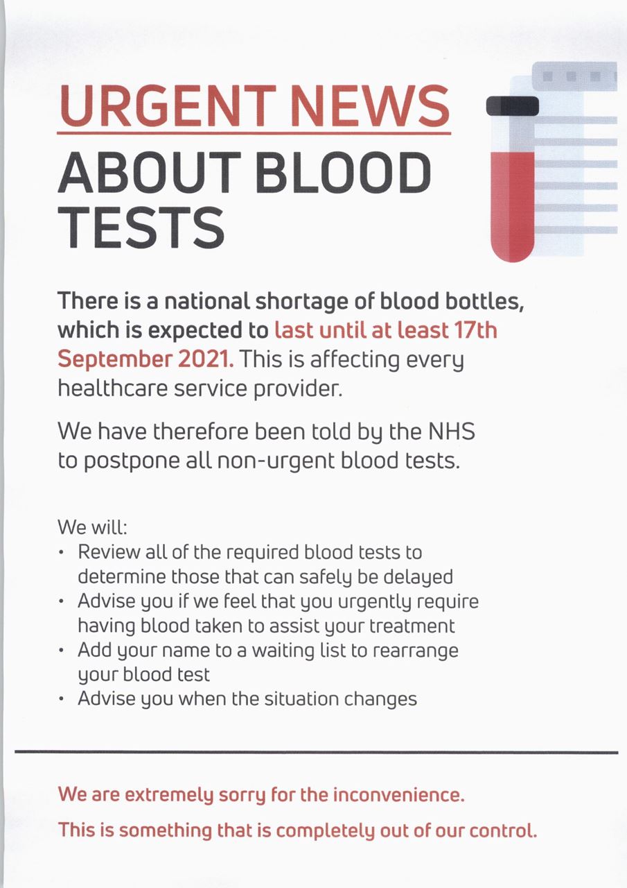 Blood bottles